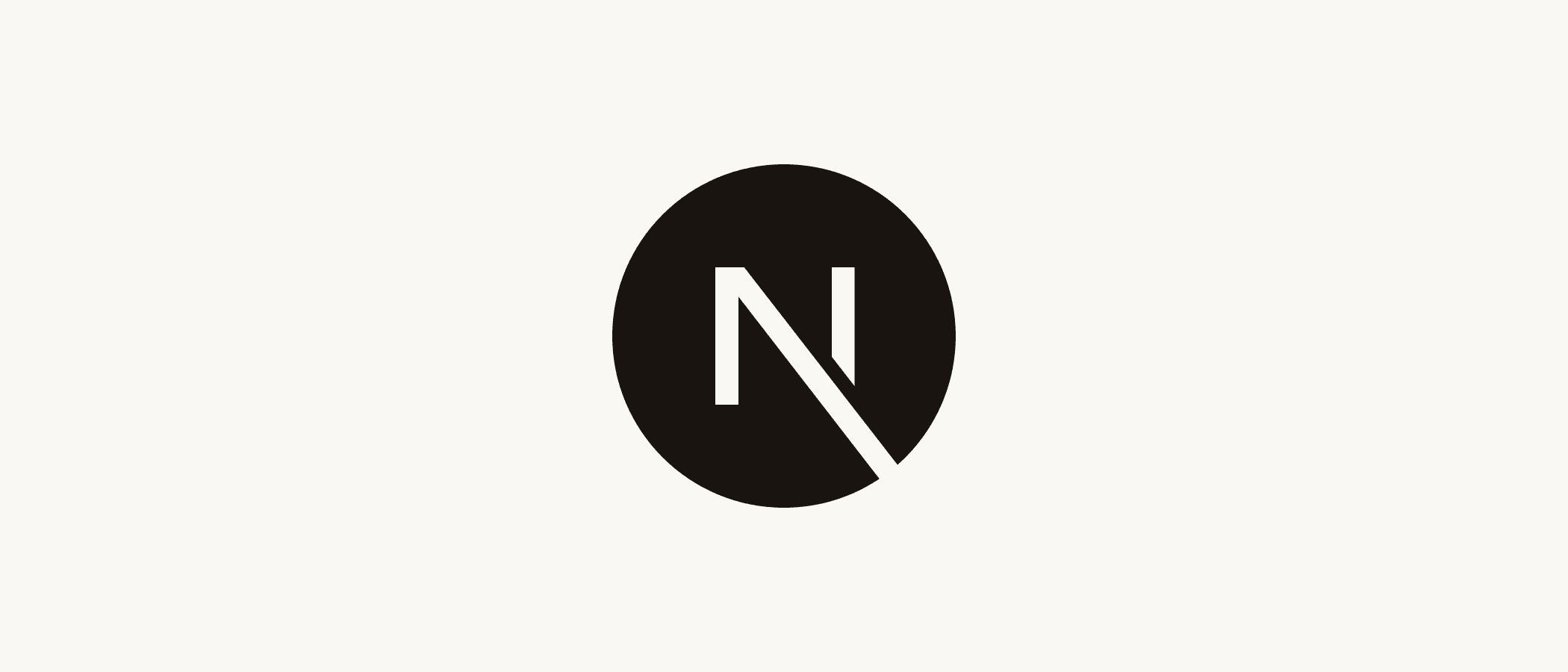 nextjs platform logo lockup on cream panel