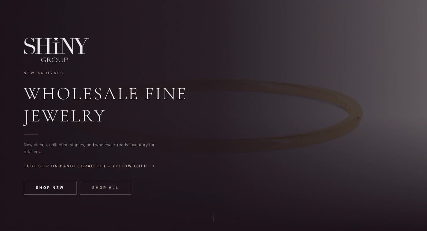 The Shiny Group wholesale storefront designed by H&CO